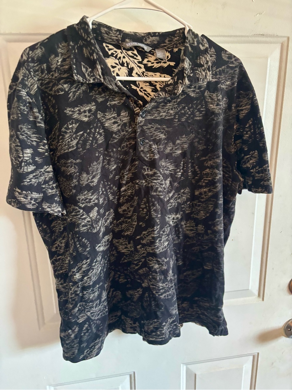 Michael Bastian Men’s Black Printed Polo Shirt